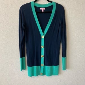 Lilly Pulitzer Heidi Cardigan in Navy Size Small